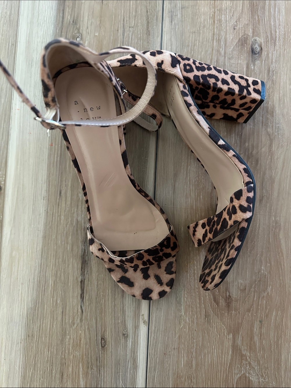 A New Day Leopard Heeled Sandals 9